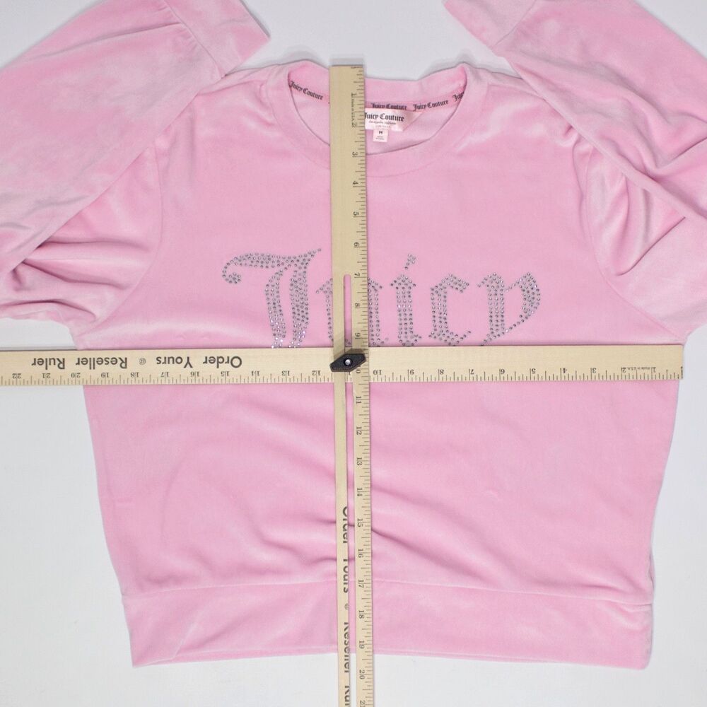 Juicy Couture Sleepwear Classic Velour Bling 2-Piece Pajama Set Pink Women Sz. M - Picture 6 of 15